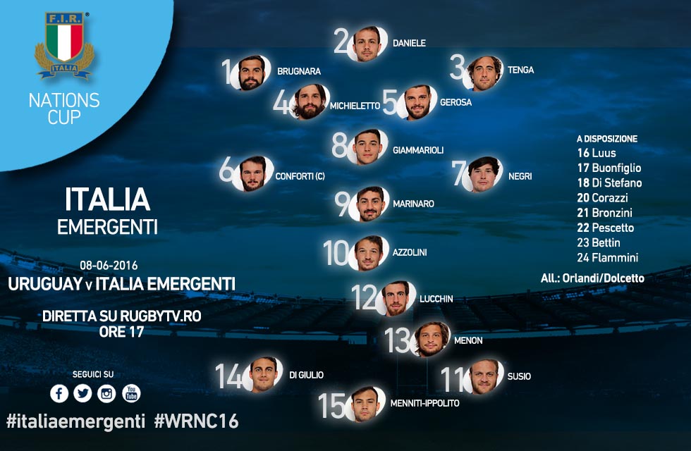 Italia Emergenti v Uruguay, Nations Cup 2016