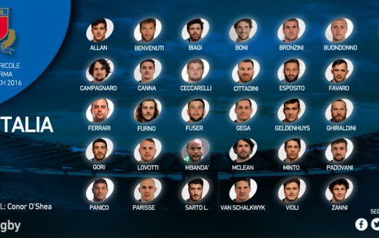Test Match Novembre 2016: i convocati di O'Shea
