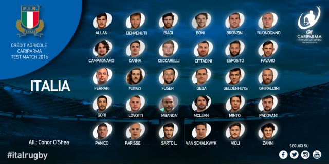 italia test match novembre 2016